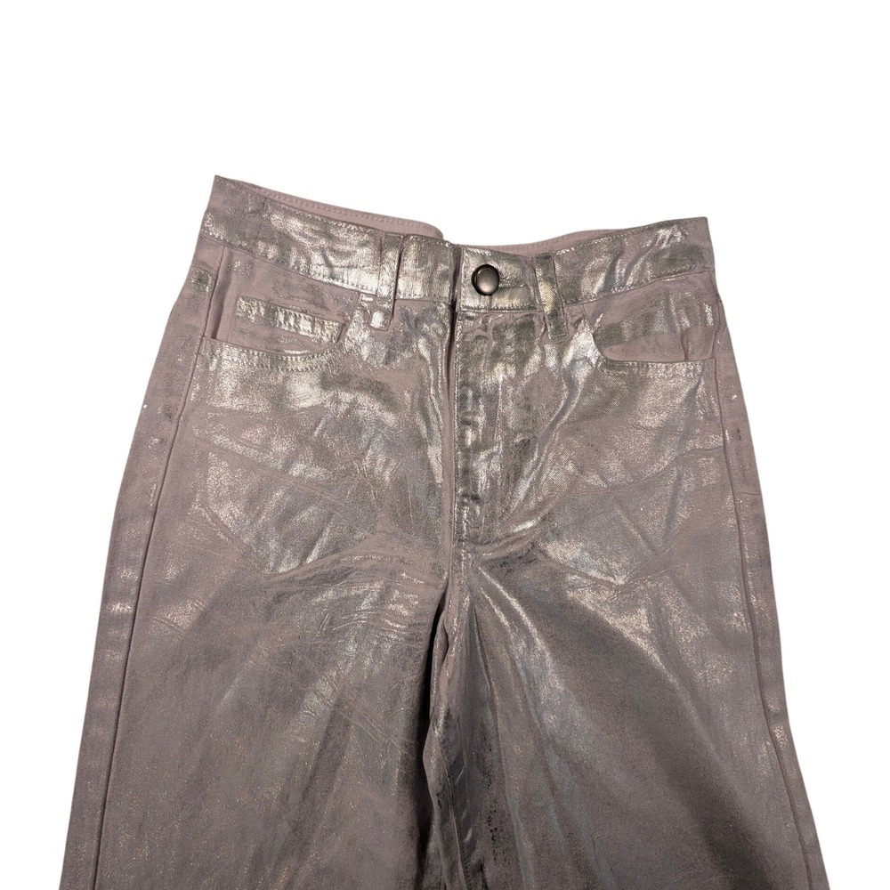 Chelsea & Violet GB Girls Black Faux Leather Flare Pants Bell Size Medium 8/10 - Picture 14 of 16